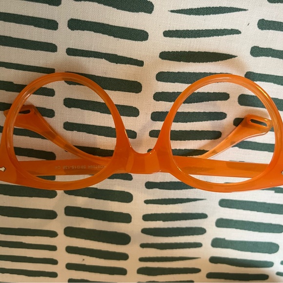 Orange, round eyeglasses, frames, new, ready for lenses, retro eyeglasses - Picture 7 of 13